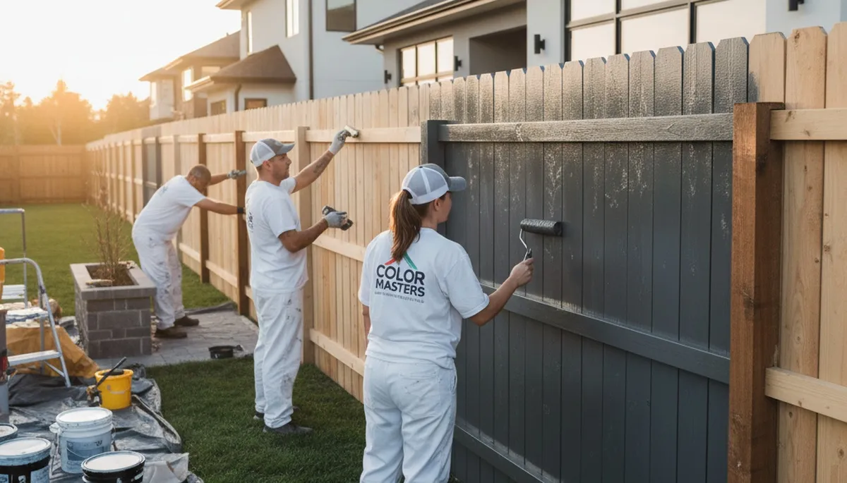 Professional fence painting in Concord MA enhancing curb appeal and protecting wood from New England weather