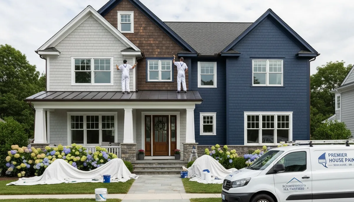 Professional house painting service in Concord MA by expert local painters