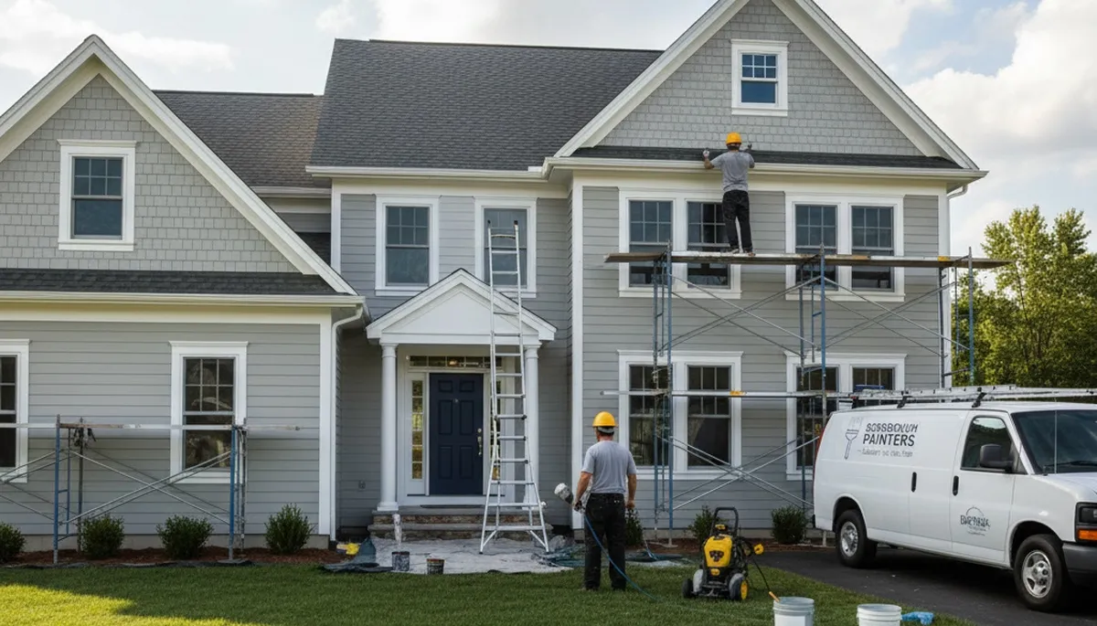 Professional house painters in Concord MA providing expert residential exterior painting services