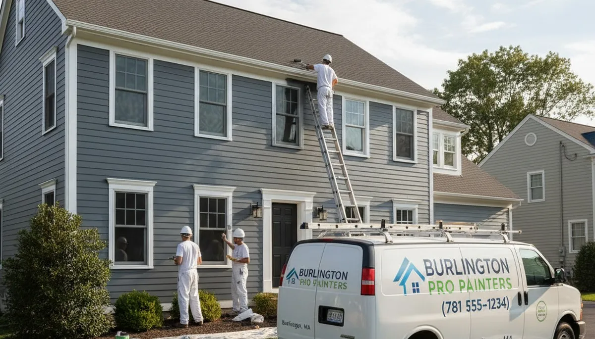 Professional house painting services at a Concord MA home exterior by local painters