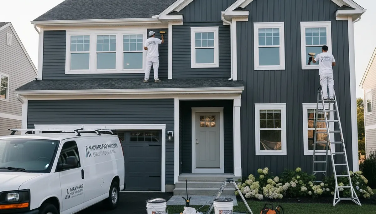 Professional house painters in Concord MA providing expert residential exterior painting services