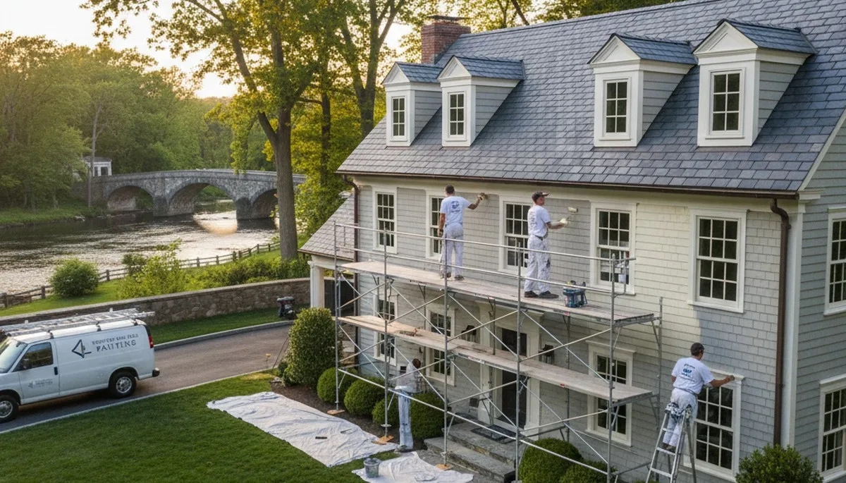 Professional house painting in Concord MA by expert residential painters