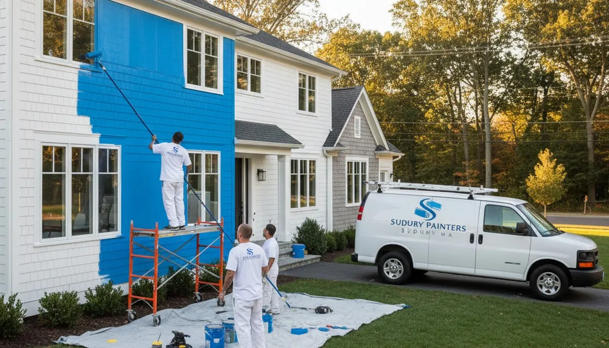 Professional house painters in Concord MA providing exterior home painting services