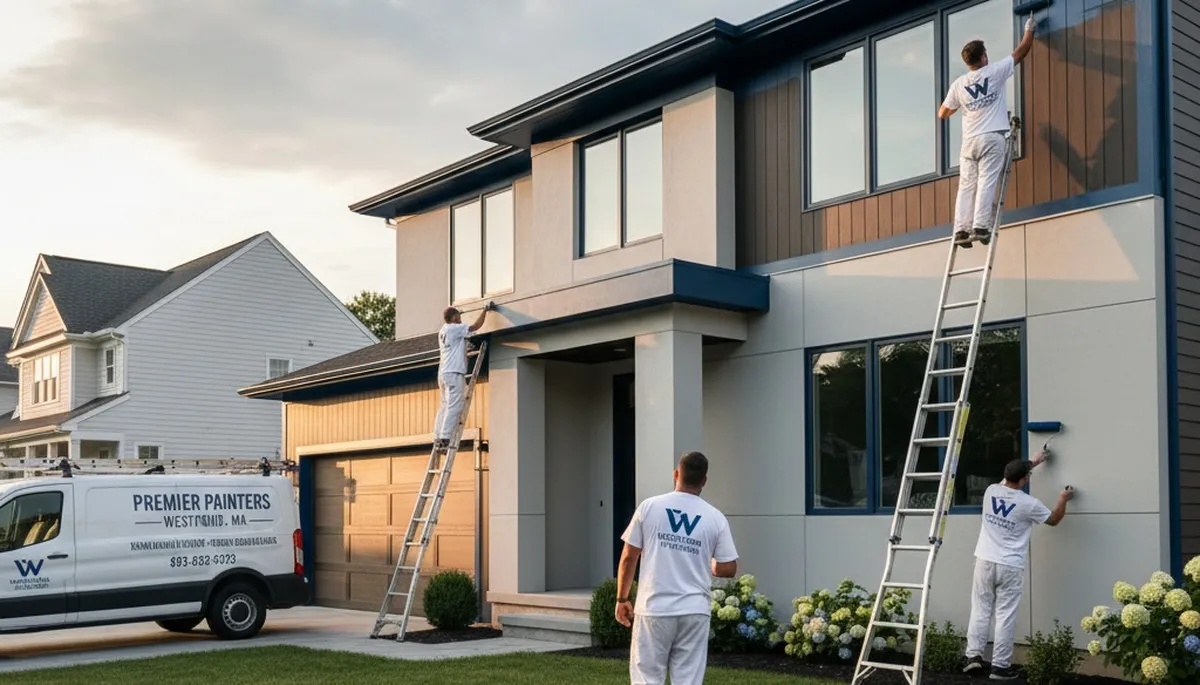 Professional house painting service in Concord MA exterior home painters paintingconcordma.com